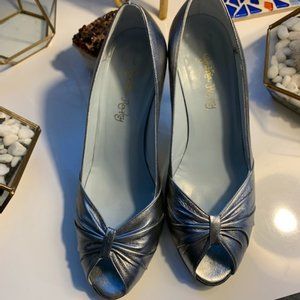 Cynthia Rowley Silver Peep Toe Shoes